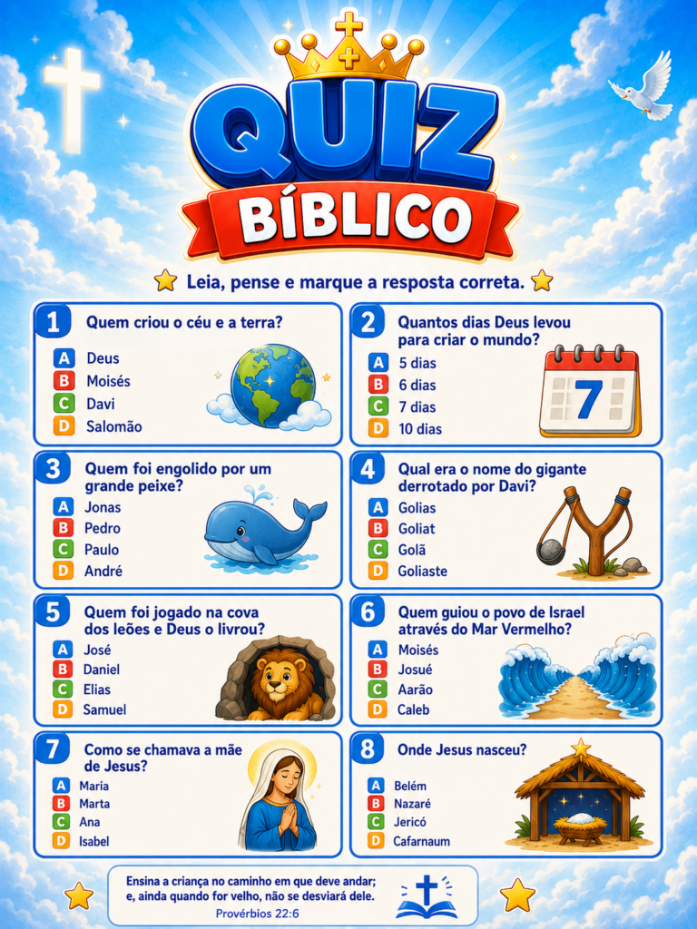 Jogo quiz biblico